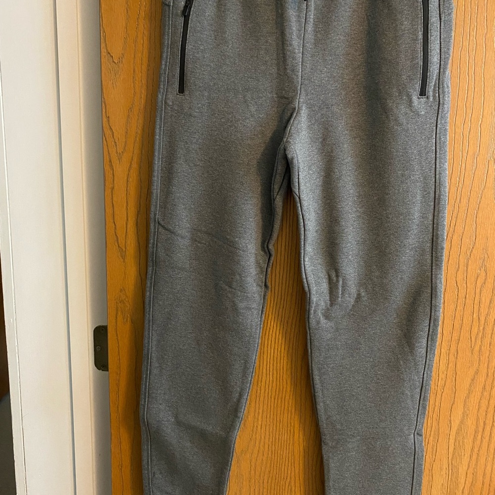 Gray Tapered Jogger Sweatpants with Modern Design